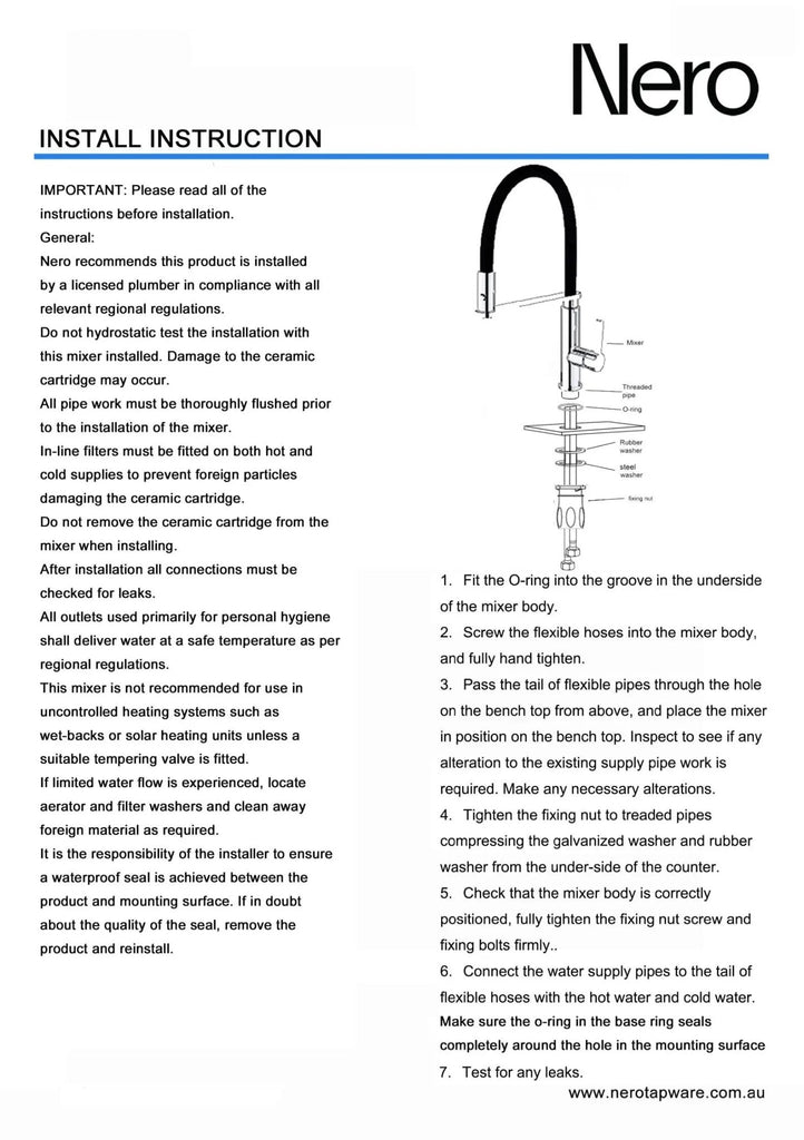 RIT Pull - Out Kitchen Sink Mixer - Matte Black and Chrome - Hera BathwareMatte Black