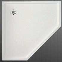 Square Corner Shower Base - POLYMARBLE 900/1000mm - Hera Bathware