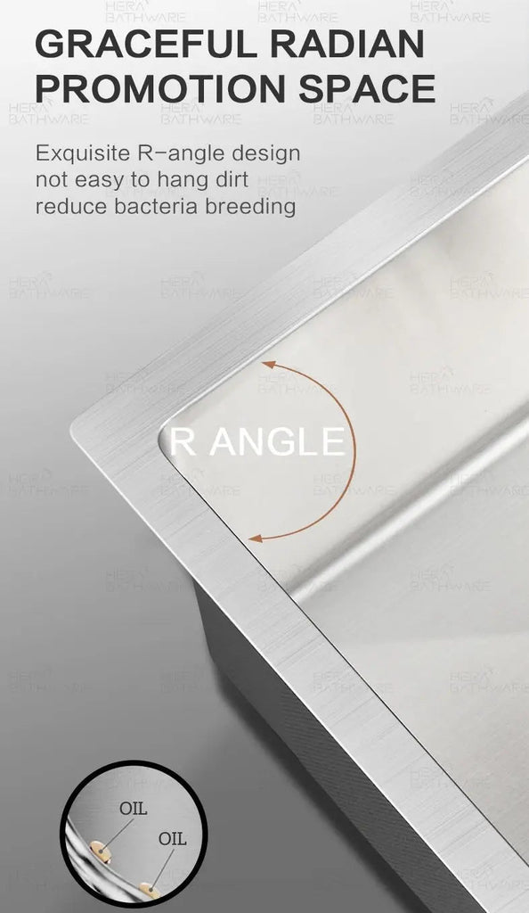Stainless Steel Kitchen Sink Double Bowls - 770mm - Hera BathwareStainless Steel