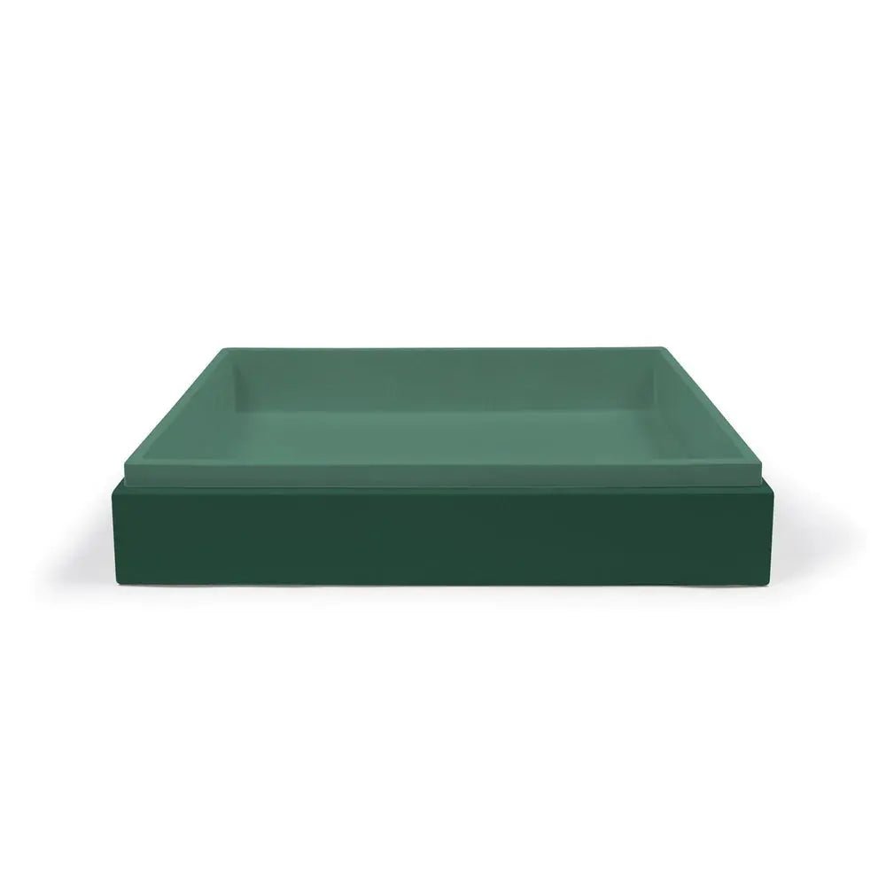 STEPP RECTANGLE BASIN - WALL HUNG - Hera BathwareTeal
