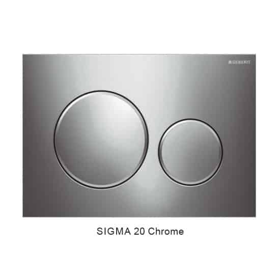 T1003D Floor Mount Rimless Pan with Geberit Cistern - Hera BathwareSigma 20 ChromeGloss White
