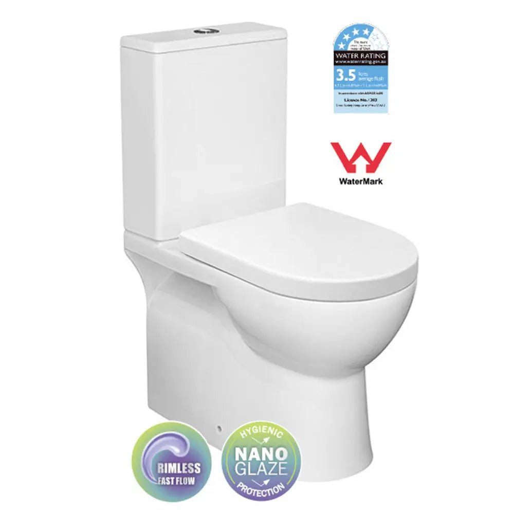 T6016 CHICAGO Back to Wall Rimless Toilet Suite - Hera Bathware