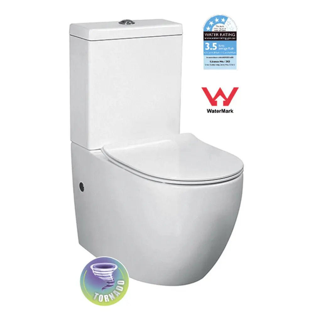 T6083 Back to Wall Toilet Suite - Hera BathwareGloss White