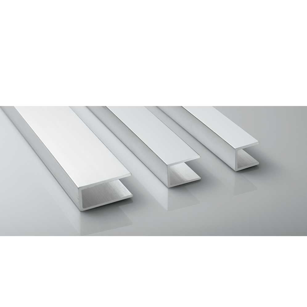 U Channel Semi Polished to Suit Wall or Floor - Hera BathwareSemi Polished Aluminium2000m