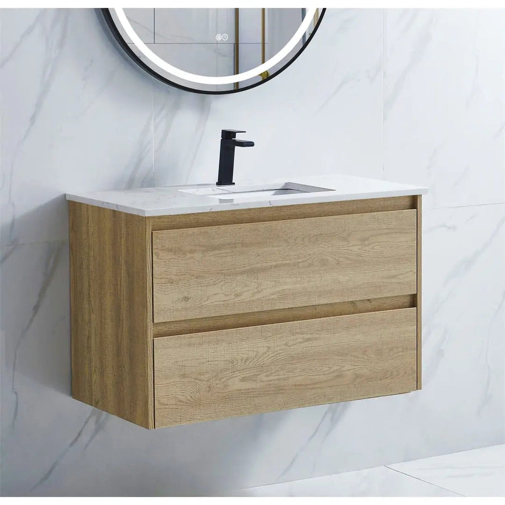 Venezia Timber Wall Hung Vanity 900mm - Hera Bathware