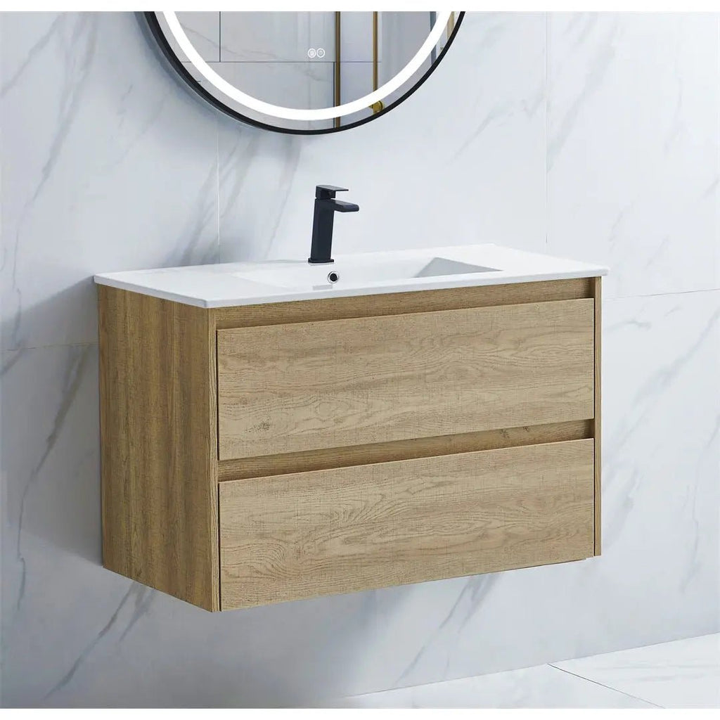 Venezia Timber Wall Hung Vanity 900mm - Hera Bathware