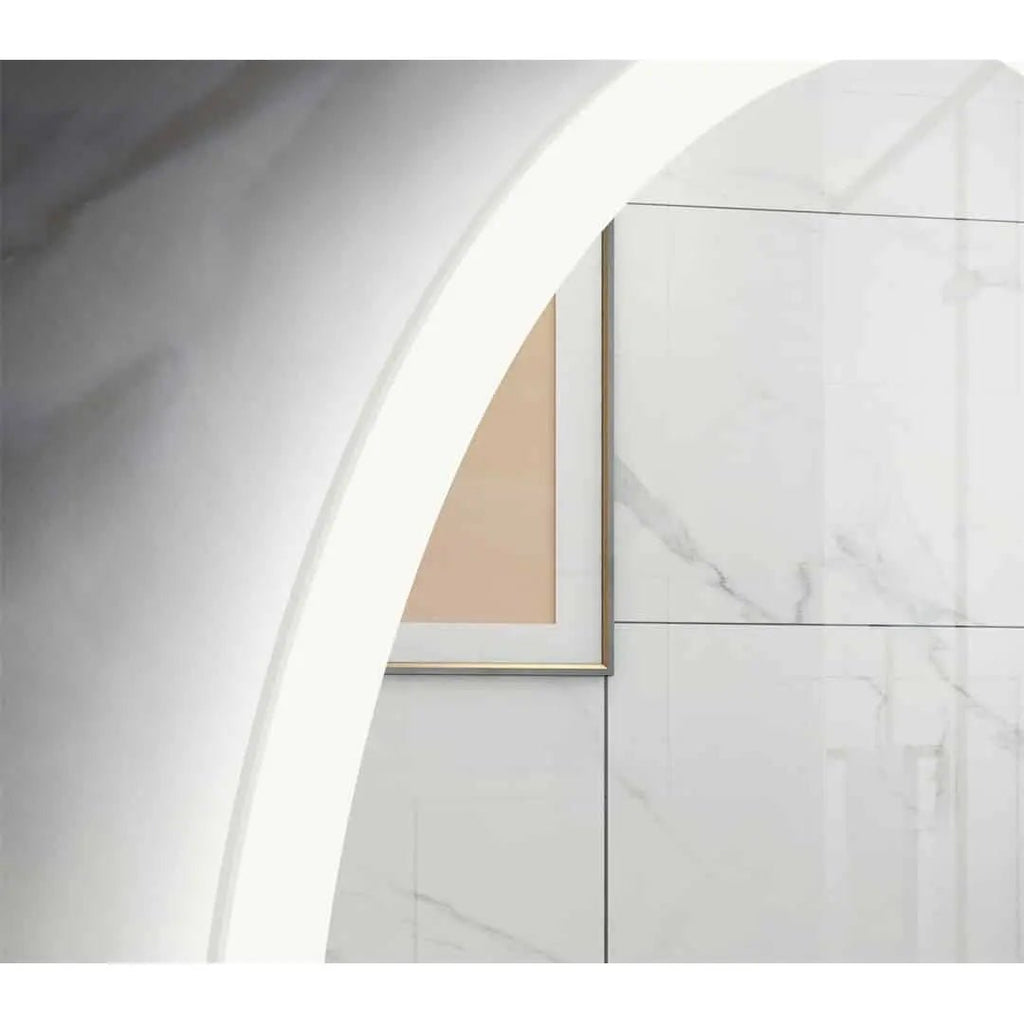 VIBE Circular Frosted edge Frame - Less LED Mirror 600/750/900mm - Hera Bathware600mm