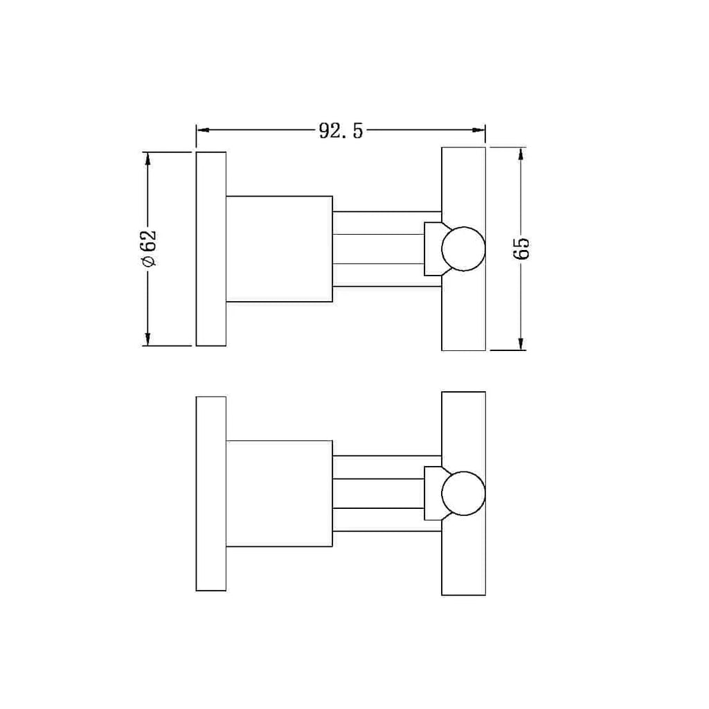 X PLUS Wall Top Assemblies - Matte Black - Hera BathwareMatte Black